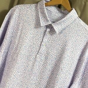 NWT Member's Mark Men's Short Sleeve Wicking Performance Polo Pastel Circles XXL